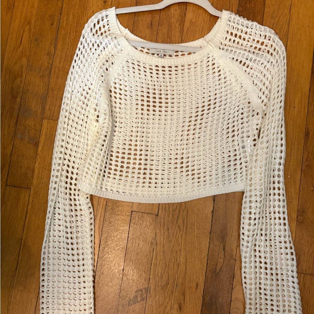 Love tree white sweater